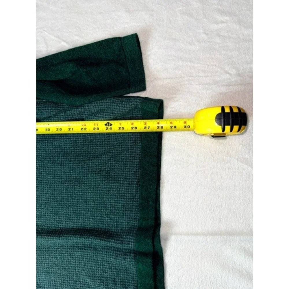 Banana Republic Men's XXL‎ V-Neck Long Sleeve Sweater Green Houndstooth Winter